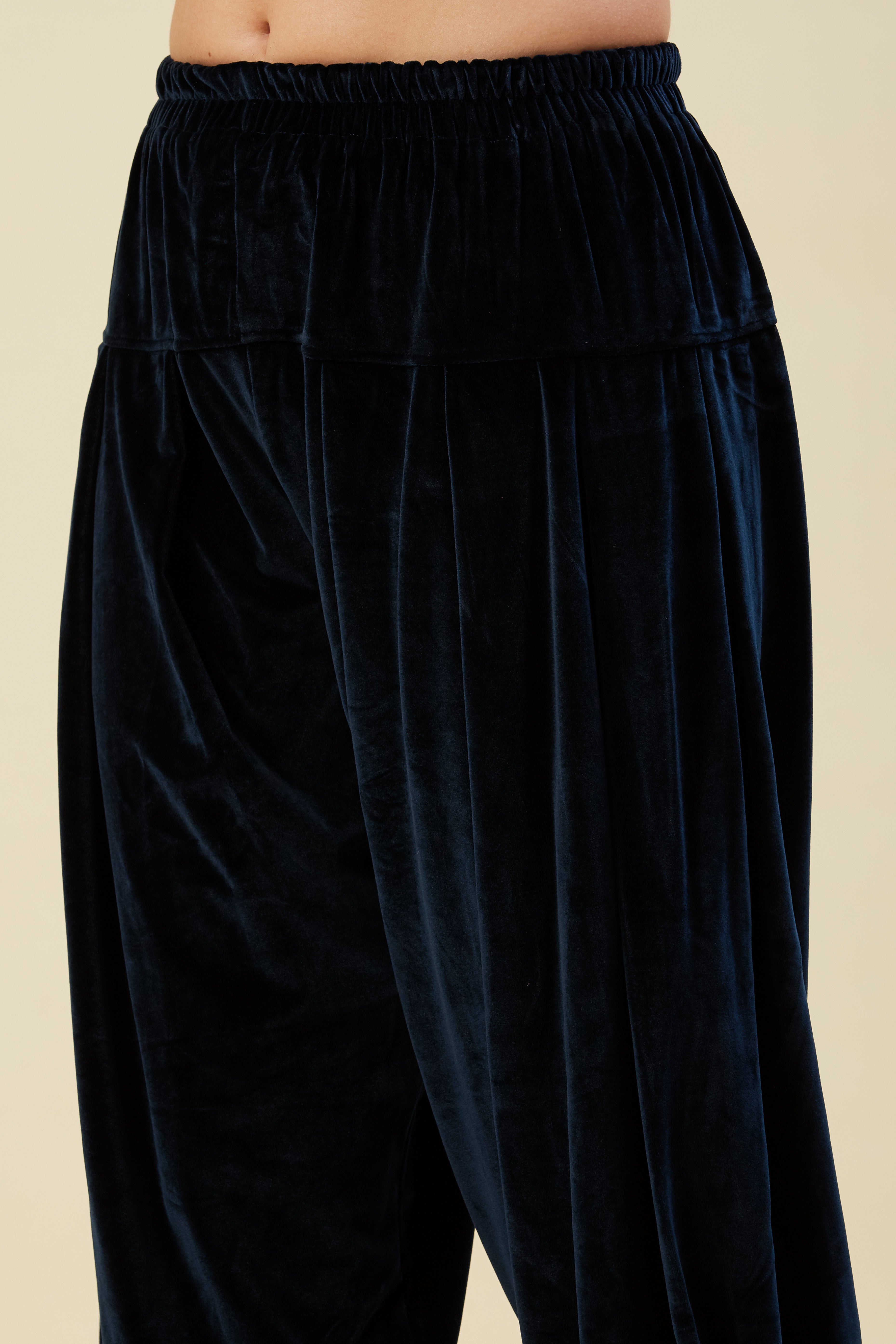 Navy Blue Embroidered Velvet Straight Salwar Suit