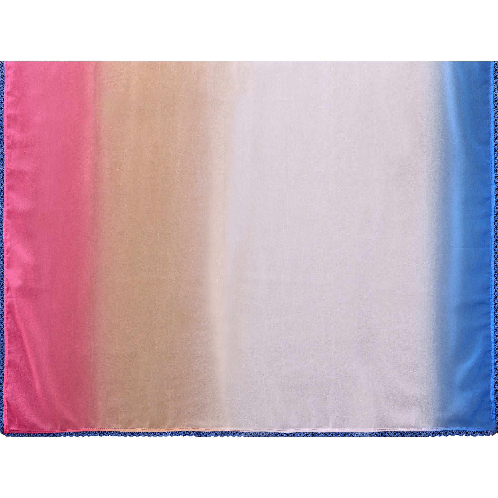 Multicolor Ombre Printed Georgette Ready To Wear Saree