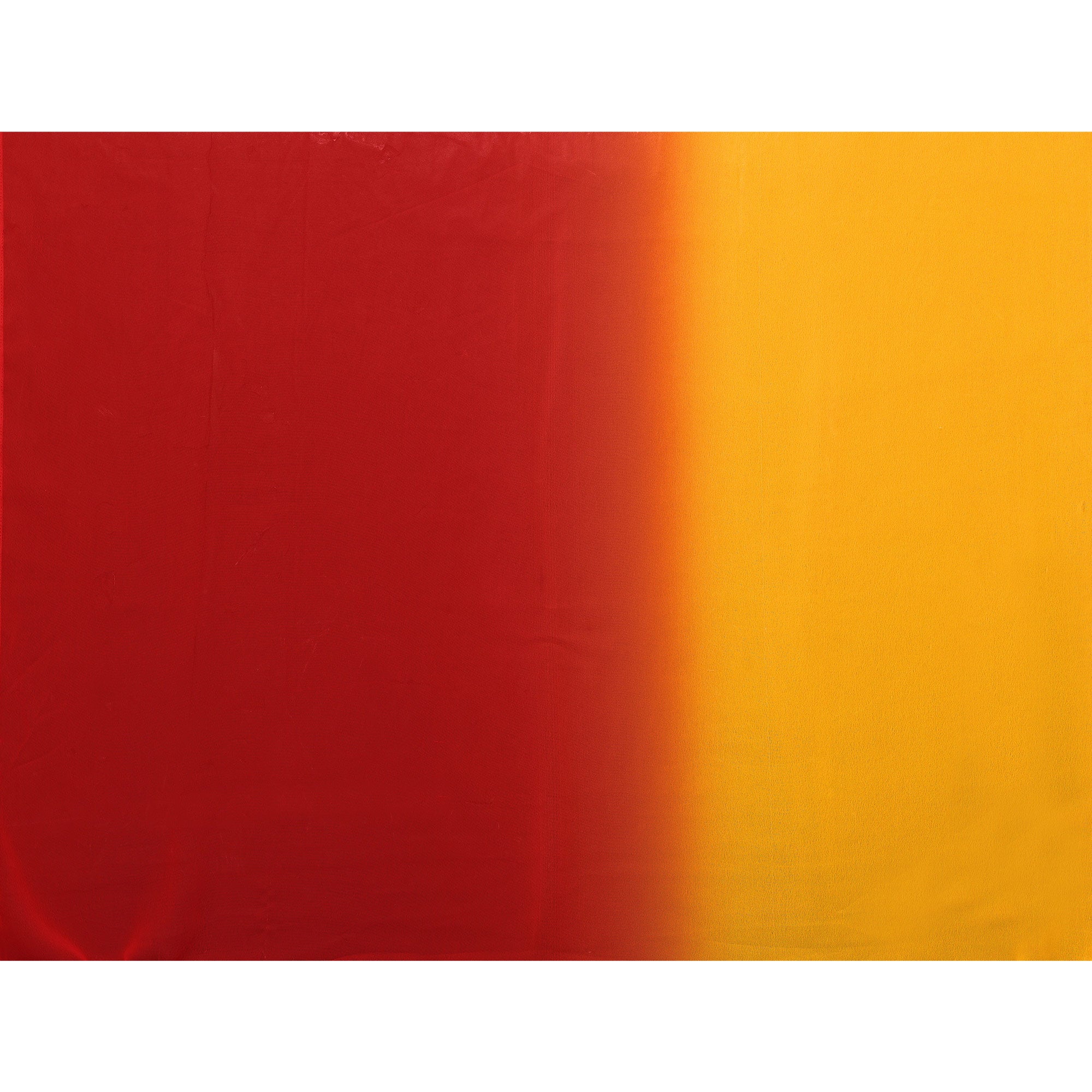 Red & Orange Ombre Printed Georgette Ready To Wear Saree