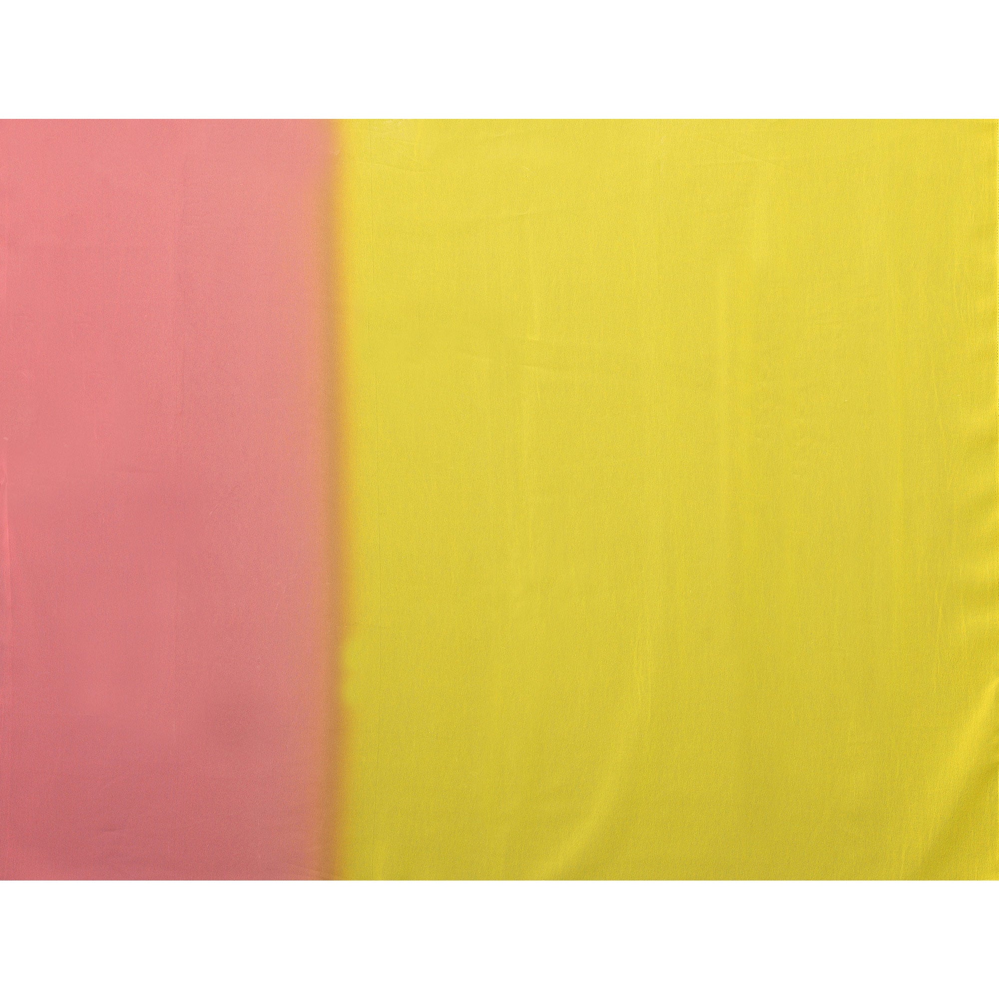 Yellow & Pink Ombre Printed Georgette Ready To Wear Saree