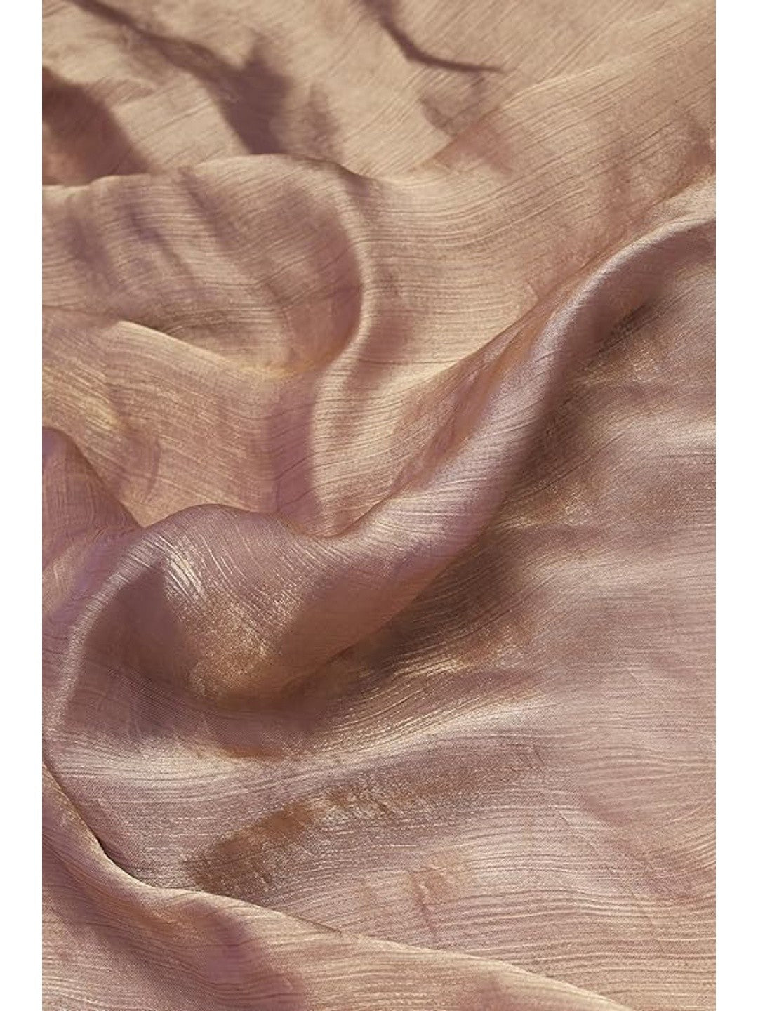 Elegant Brown Chiffon Solid Partywear Saree - Image 5