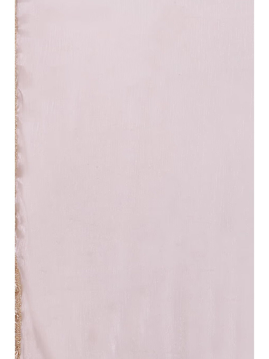 Elegant Cream Solid Art Silk Saree with Delicate Lace Border - Image 2