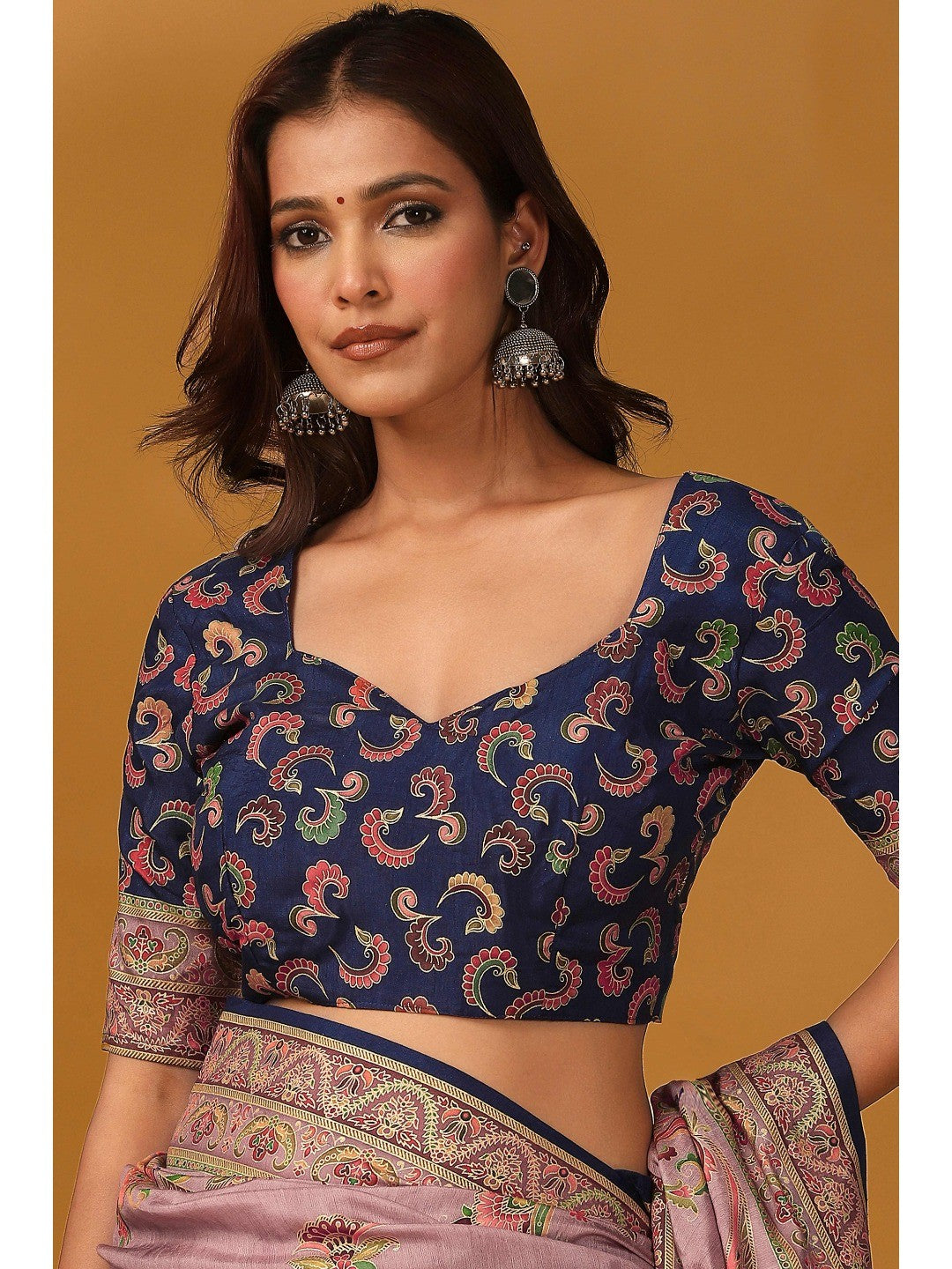 Refreshing Pink Floral & Paisley Position Printed Pure Viscose Dola Saree With Timeless Charm - Image 2