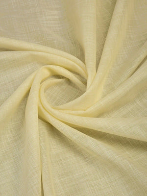 Sophisticated Yellow Linen Saree Featuring Intricate Zari Weaving & Tassel Accents - Image 2