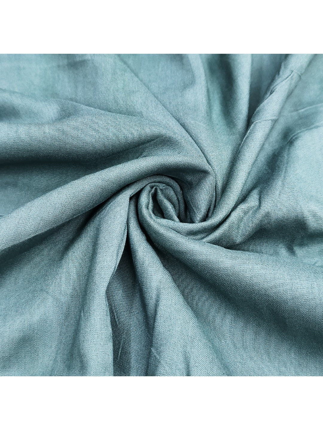 Blue Cotton Silk Dress Material with Peacock Print & Lace Detail - Image 3
