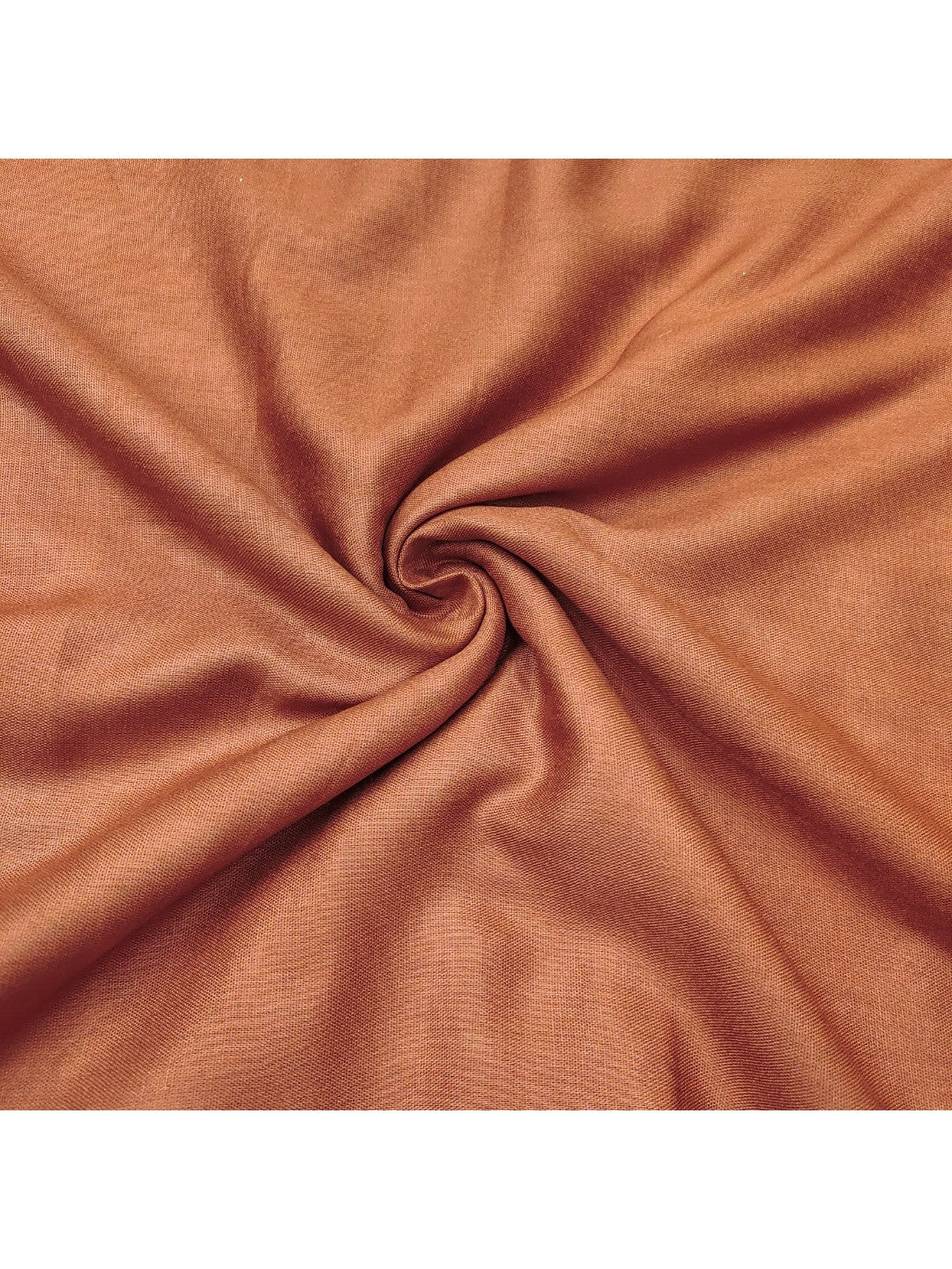 Brown Linen Dress Material with Printed Design and Lace Detail - Image 2