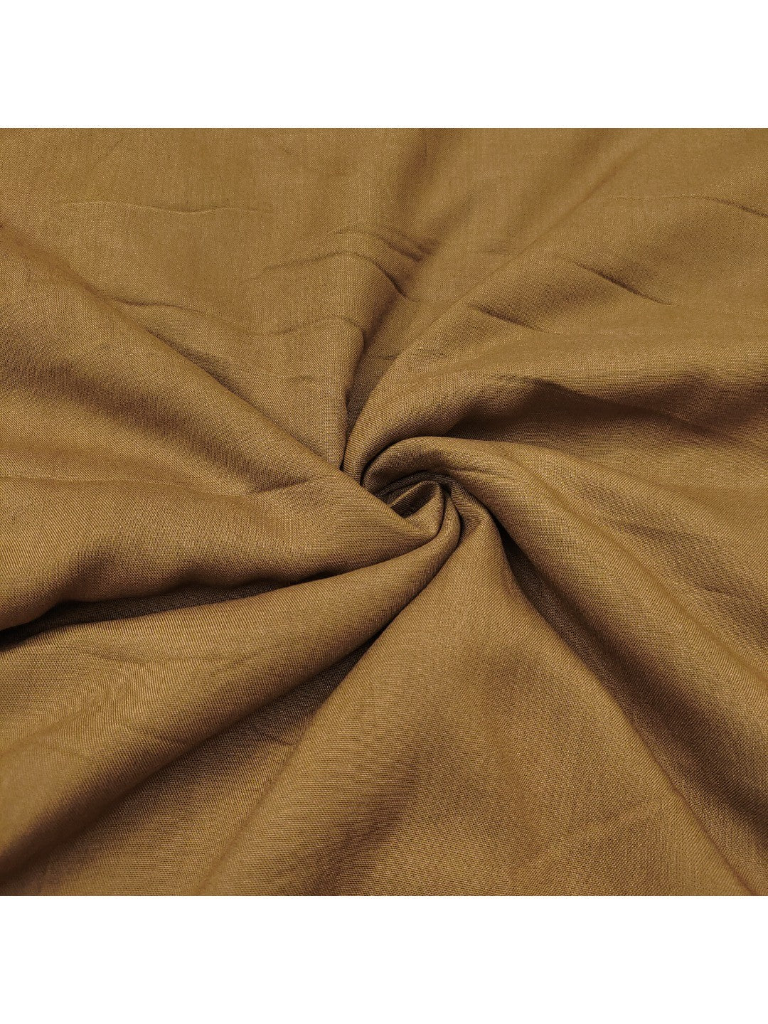 Beige & Olive Floral Printed Linen Dress Material with Embroidery - Image 3
