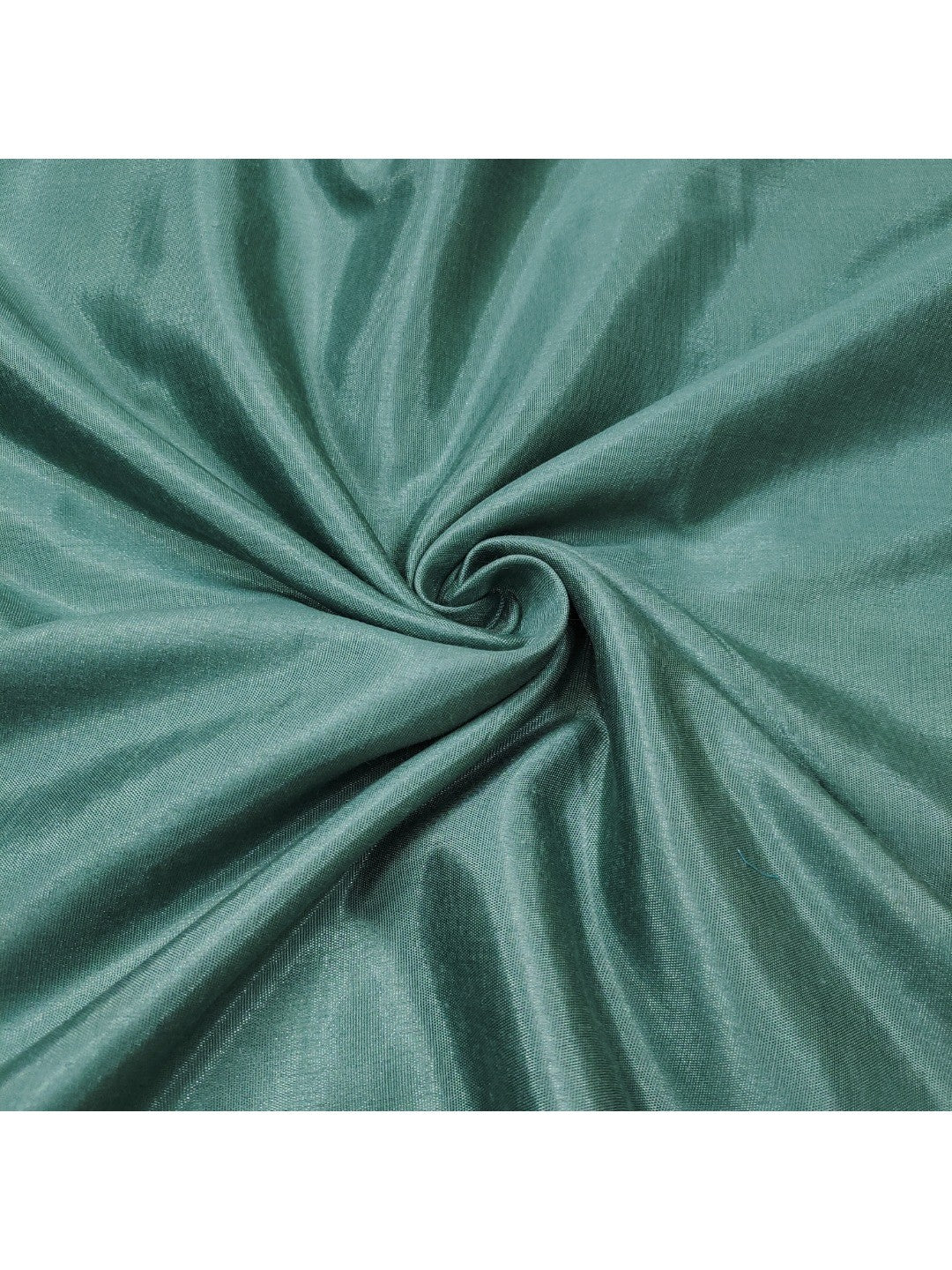 Teal Floral Chanderi Silk Dress Material with Gold Embellishments - Image 2
