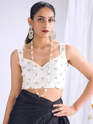 Graceful Black Art Silk Party Wear Saree With Minimal Solid Design & Tassel Pallu - Image 2
