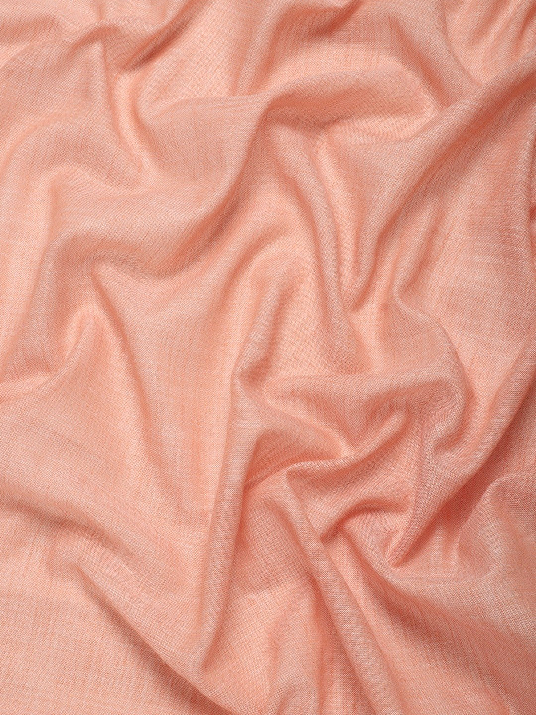 Peach Linen Saree with Subtle Zari Detailing Lightweight Occasion Wear - Image 4