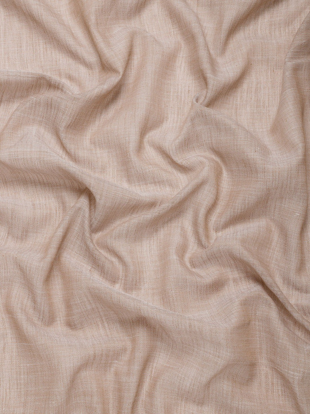 Brown Linen Saree with Subtle Zari Detailing Lightweight Occasion Wear - Image 3