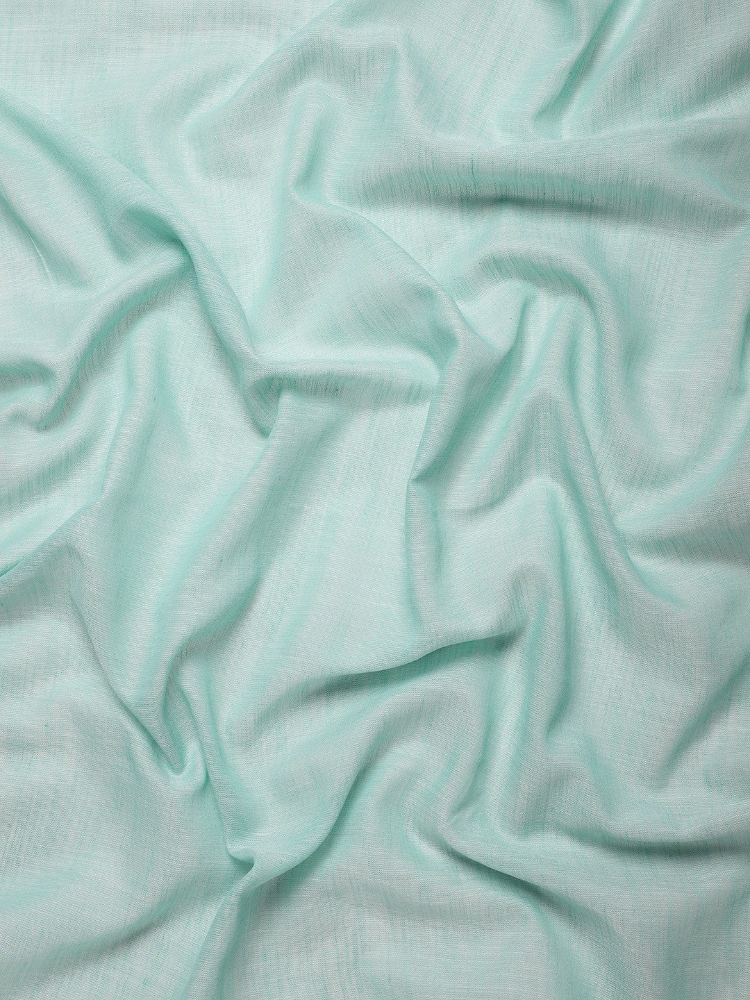 Rama Blue Linen Saree with Subtle Zari Detailing Lightweight Occasion Wear - Image 4