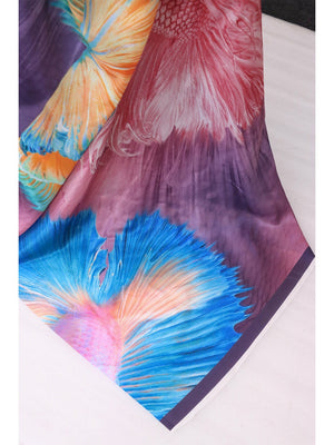 Charming Multicolor Abstract Art Printed Chinon Saree With Elegant Decorative Work - Image 2