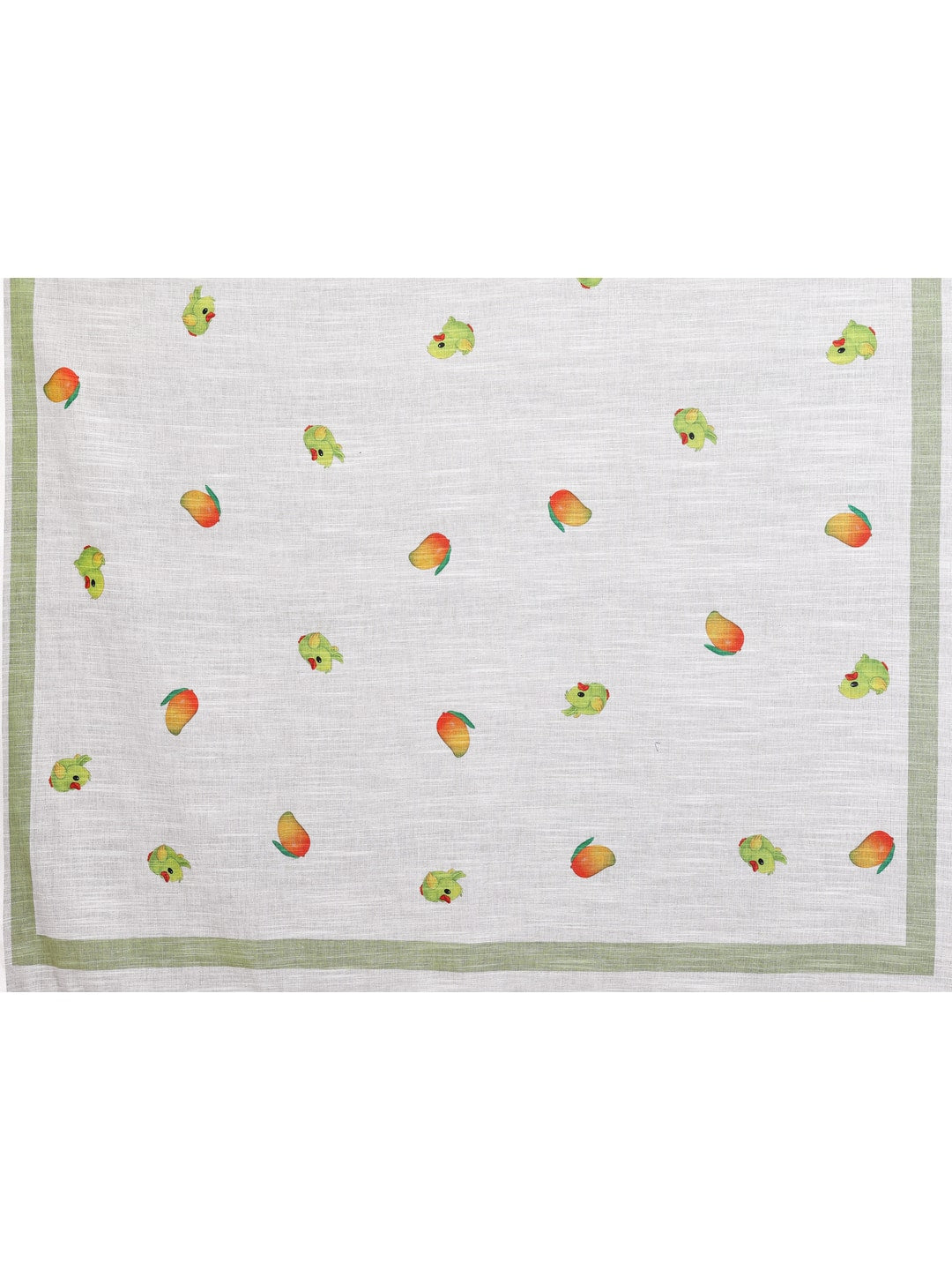 Peachmode Blue Soft Linen Cotton Printed Saree - Image 13