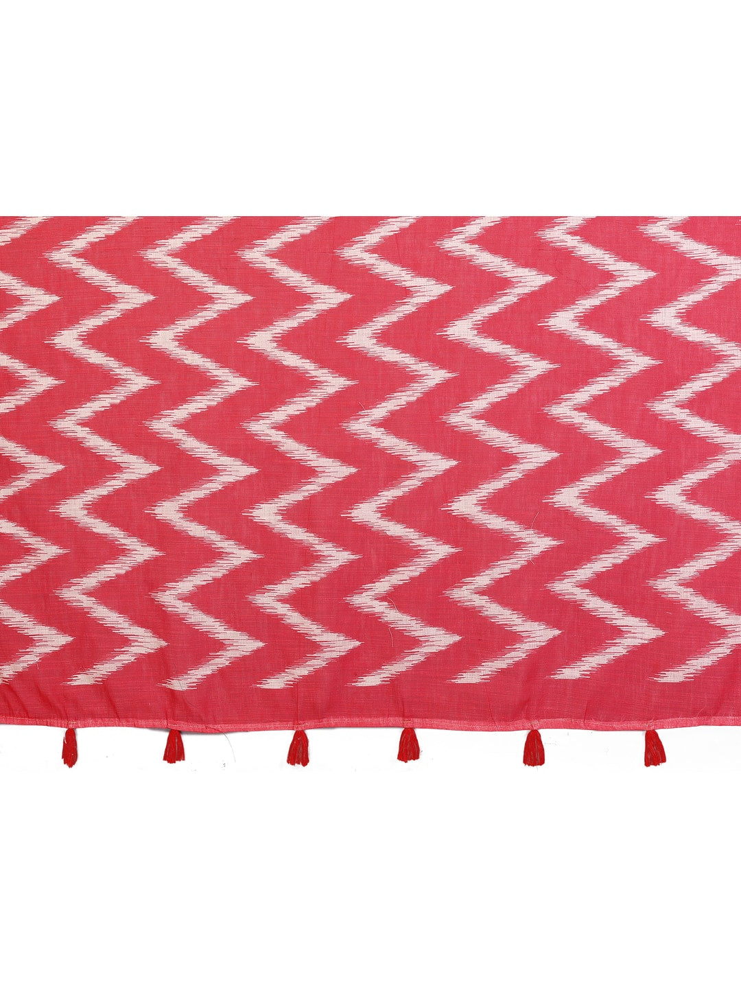 Peachmode Pink Soft Linen Cotton Printed Saree - Image 14