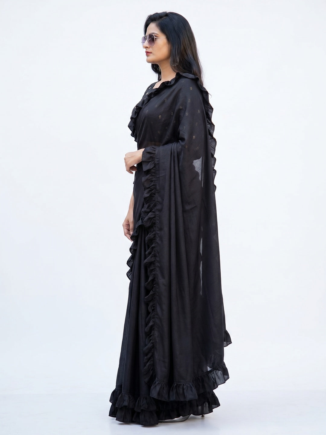 Opulent Black Colored Partywear Art Silk Saree - Image 1