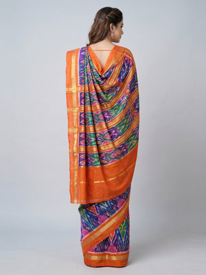 Multicolour Casual Wear Printed Cotton Silk Saree - Image 2