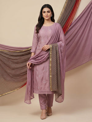 Graceful Party Wear Embroidered Dress Material - Pack of 2 - Image 1
