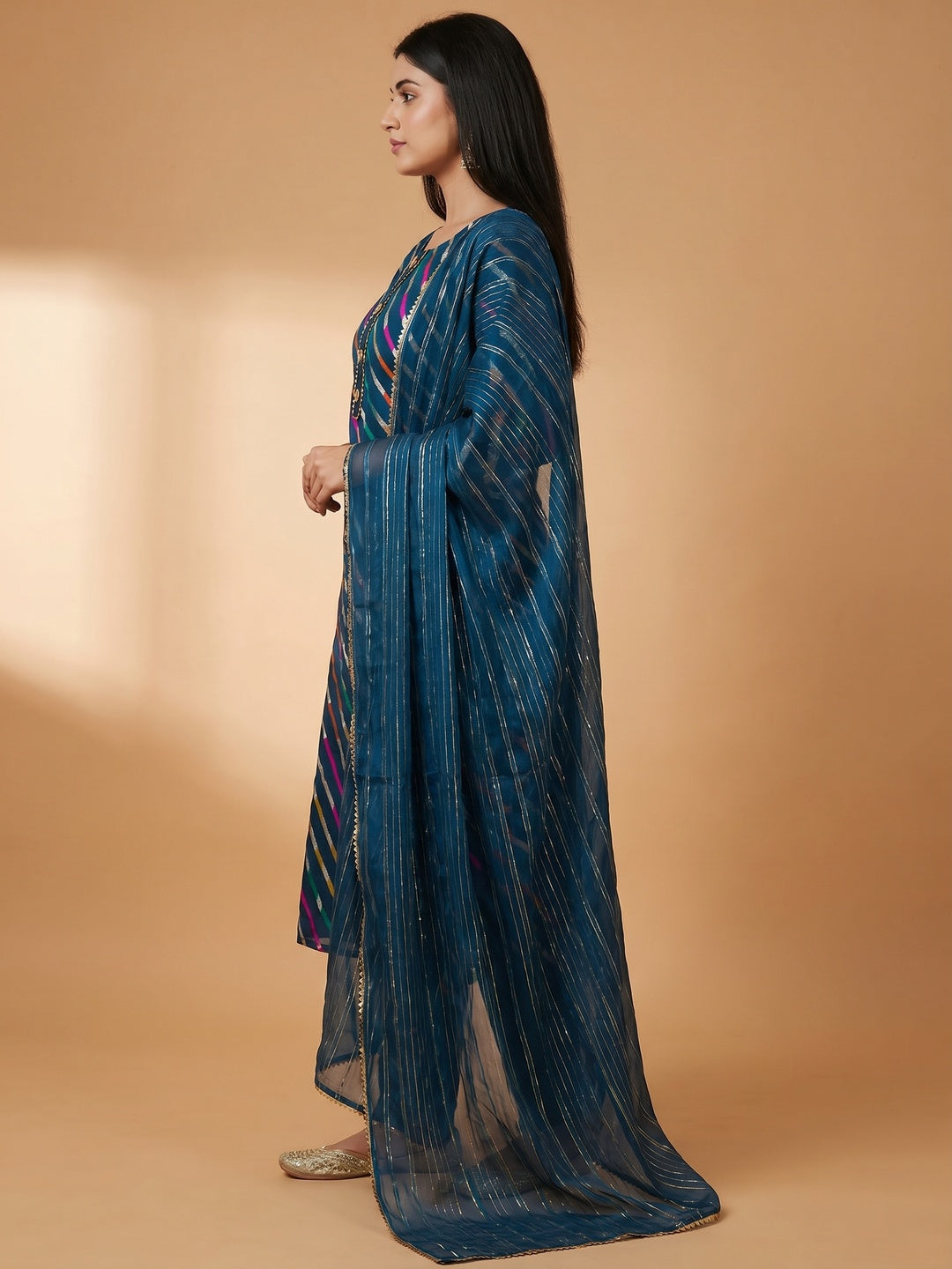 Morpich Woven Organza Dress Material - Image 1