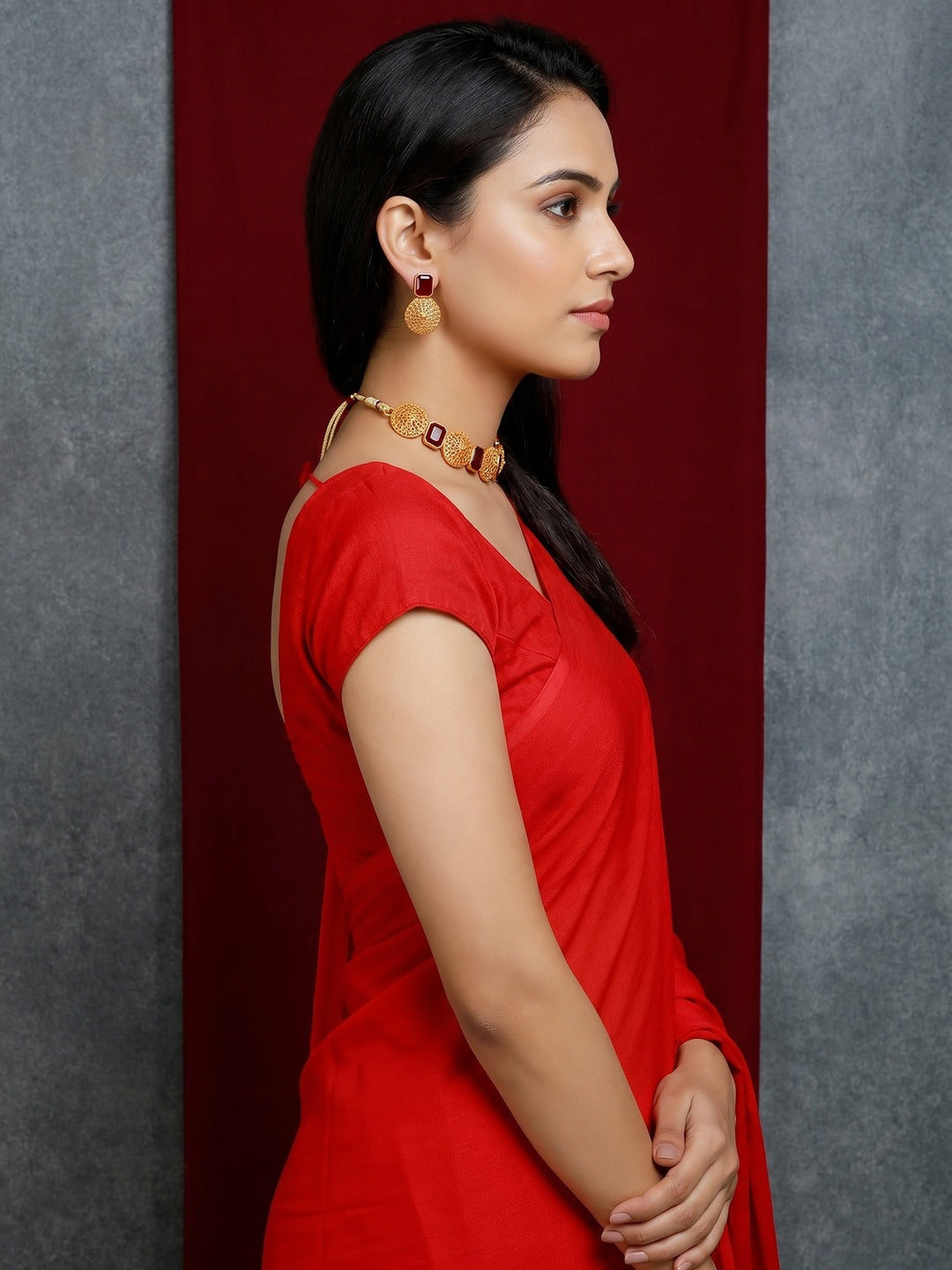 Gold Plated Alloy Choker Set - Image 2
