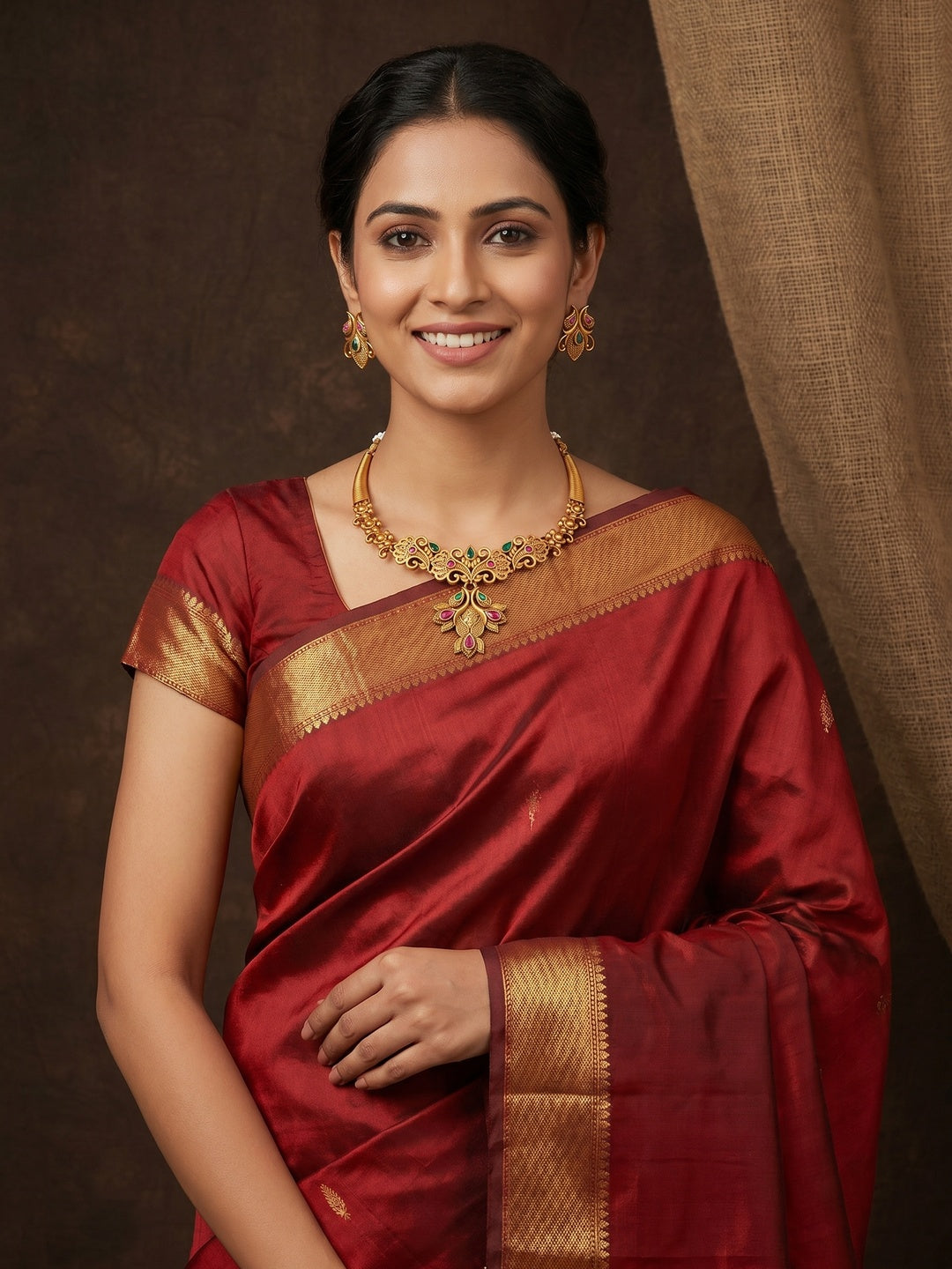 Gold Plated Alloy Necklace Set - Image 1
