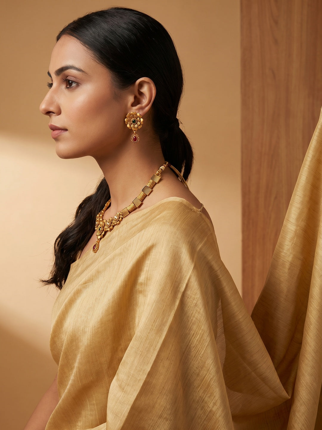 Gold Plated Alloy Necklace Set - Image 2