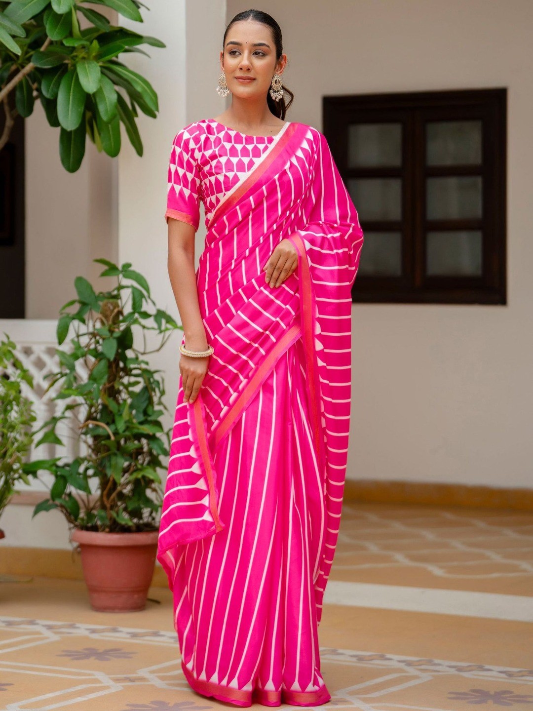 Peachmode Rani Soft Linen Saree - Lisa Linen - Image 1