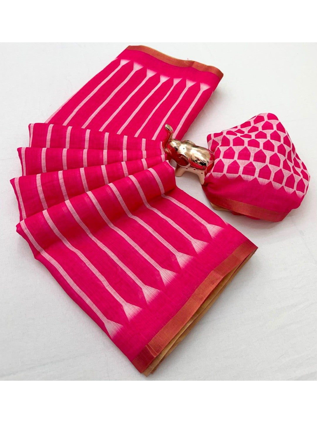 Peachmode Rani Soft Linen Saree - Lisa Linen - Image 7