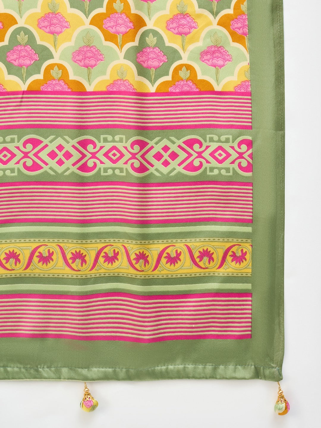 Peachmode Pista Semi Modal Printed Saree - Image 8