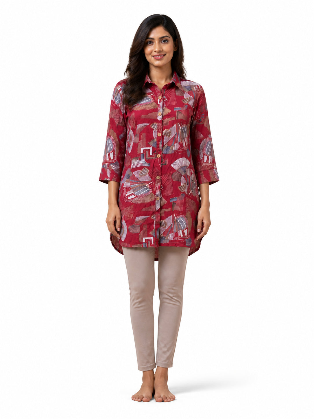 AARD-3926-MAROON white-background model view