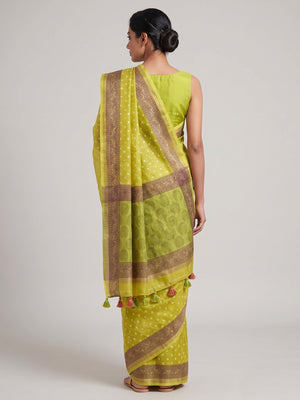 Multicolor Bandhani Print Saree in Elegant Maheshwari Cotton Silk - Image 2
