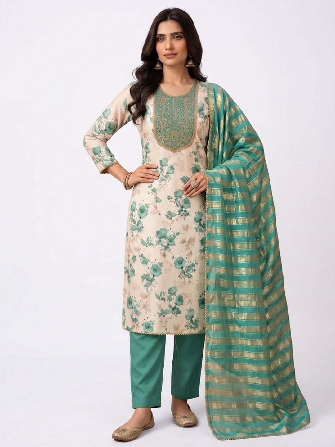GNGR-DM-41151-TURQUOISE white background model view