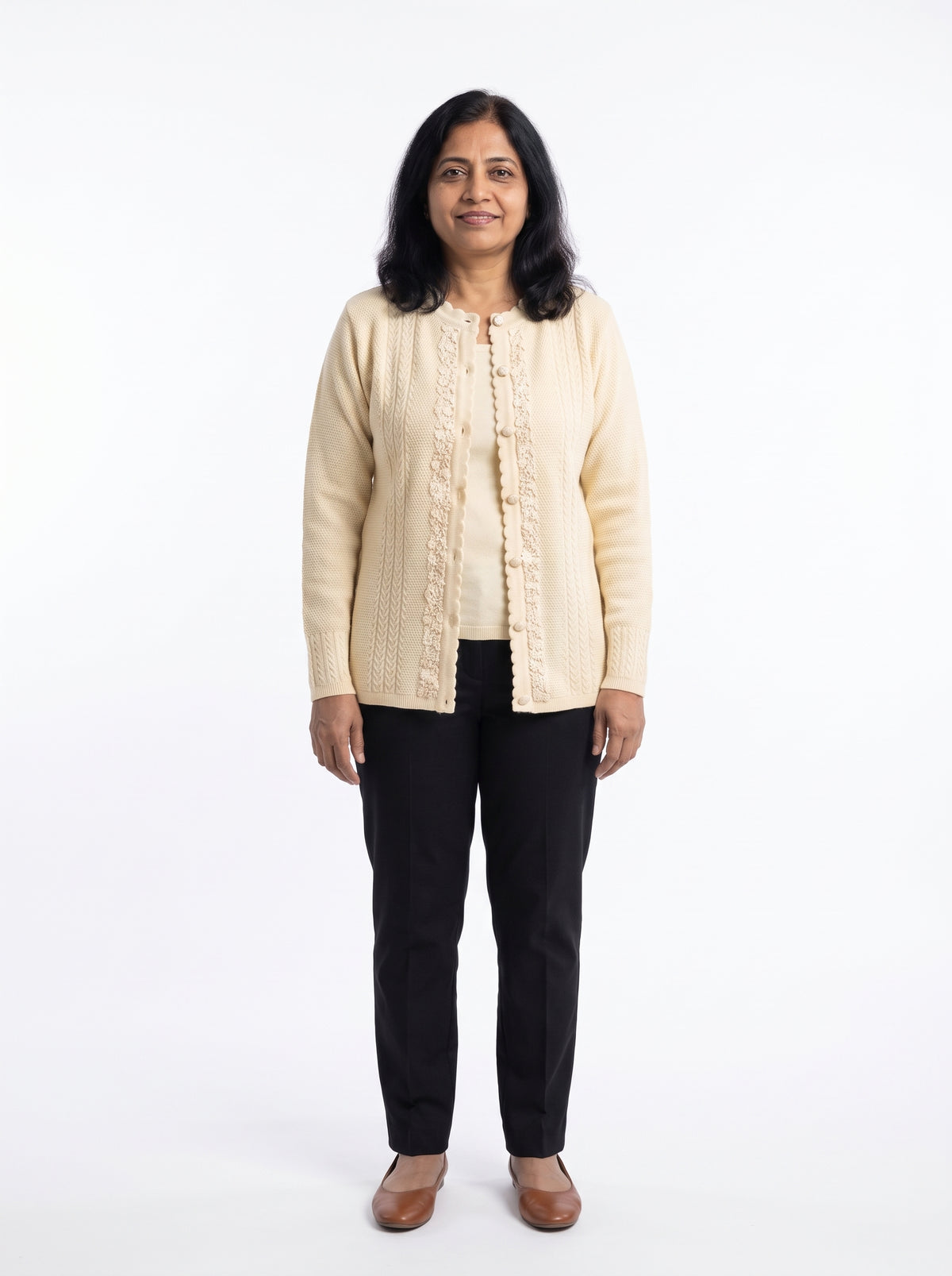 AARD-RUBAI-0005-CREAM clean white-background model view