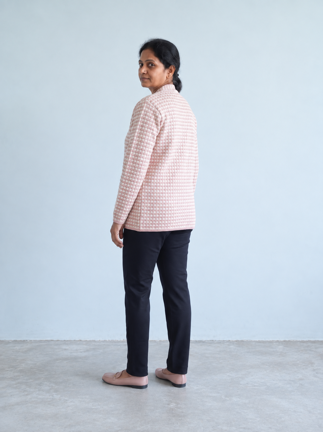 Pink Woolen Knit Cardigan - Image 4