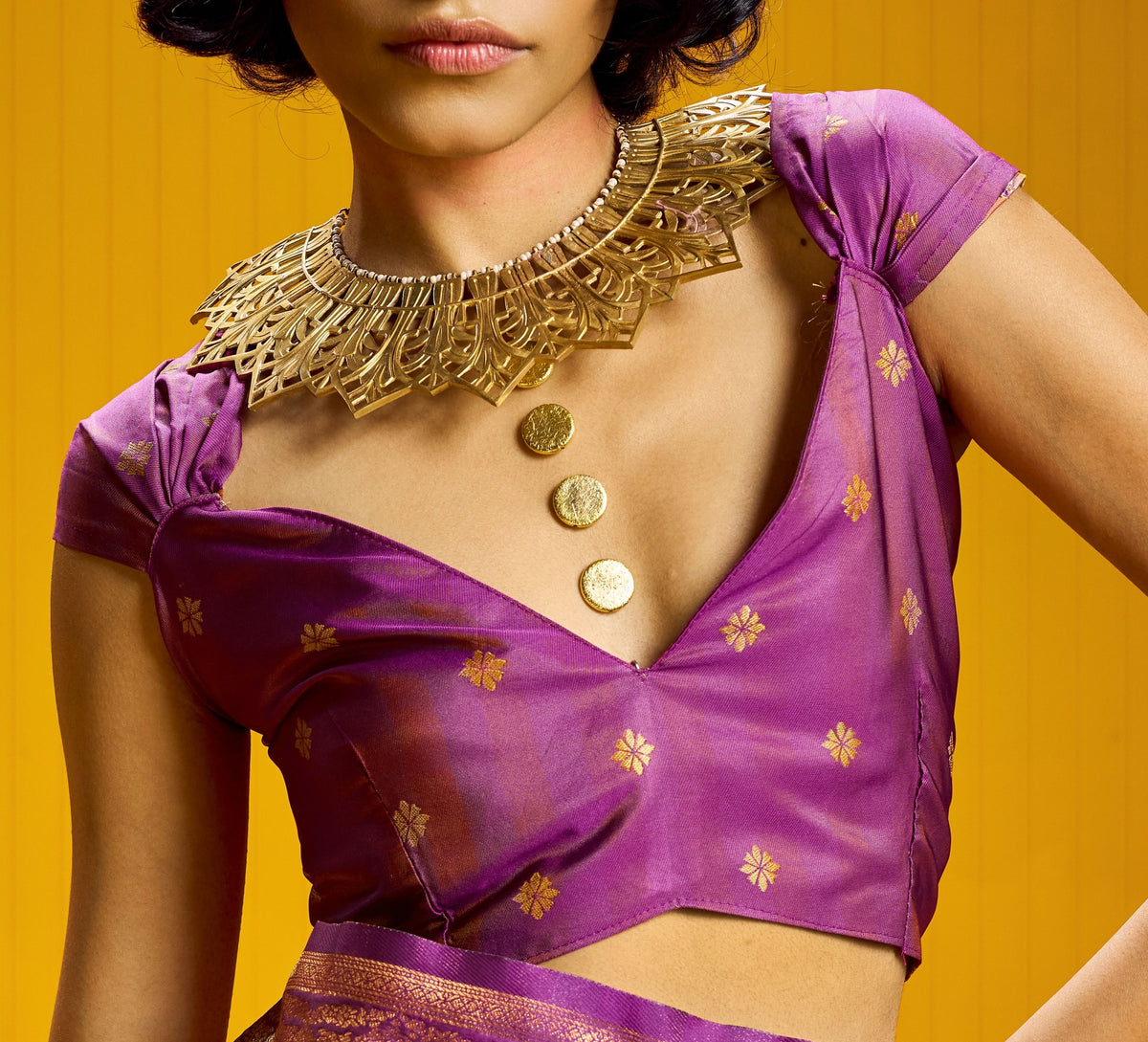 Peachmode Blue Pure Silk Handloom Woven Saree - Image 3