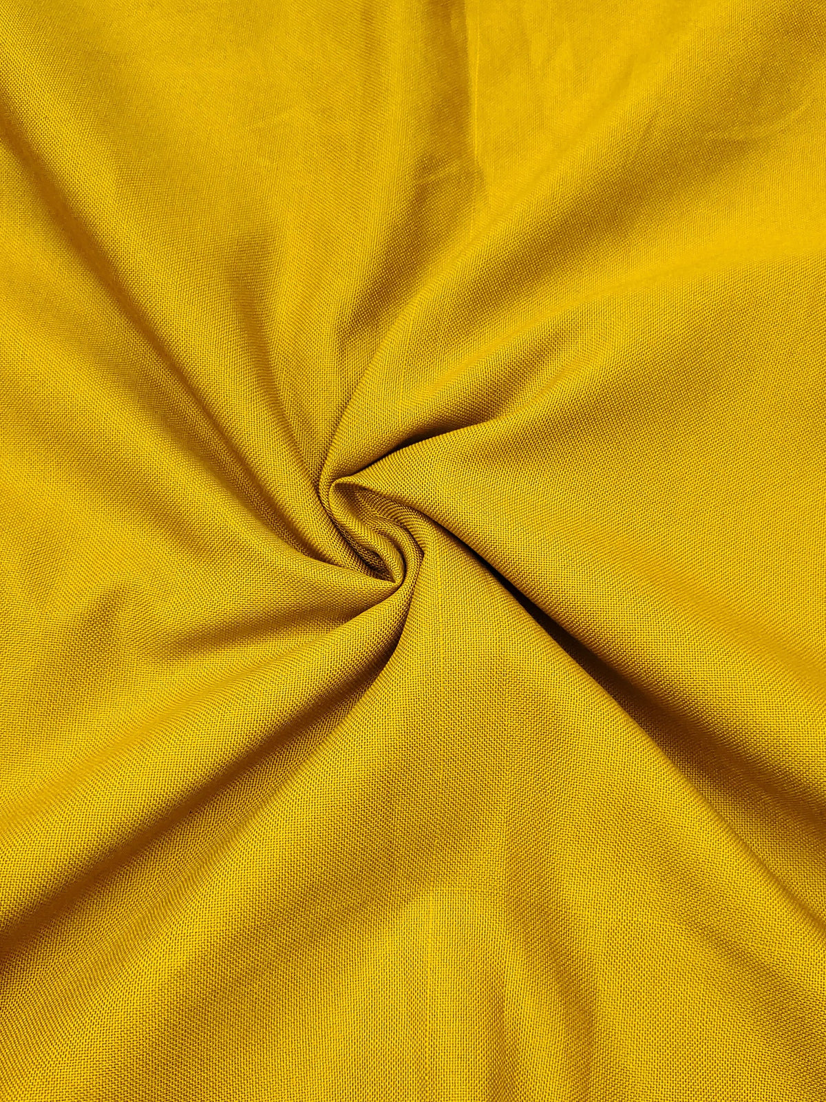Peachmode Yellow Peacock Printed Cotton Unstitched Dress Material - Image 5