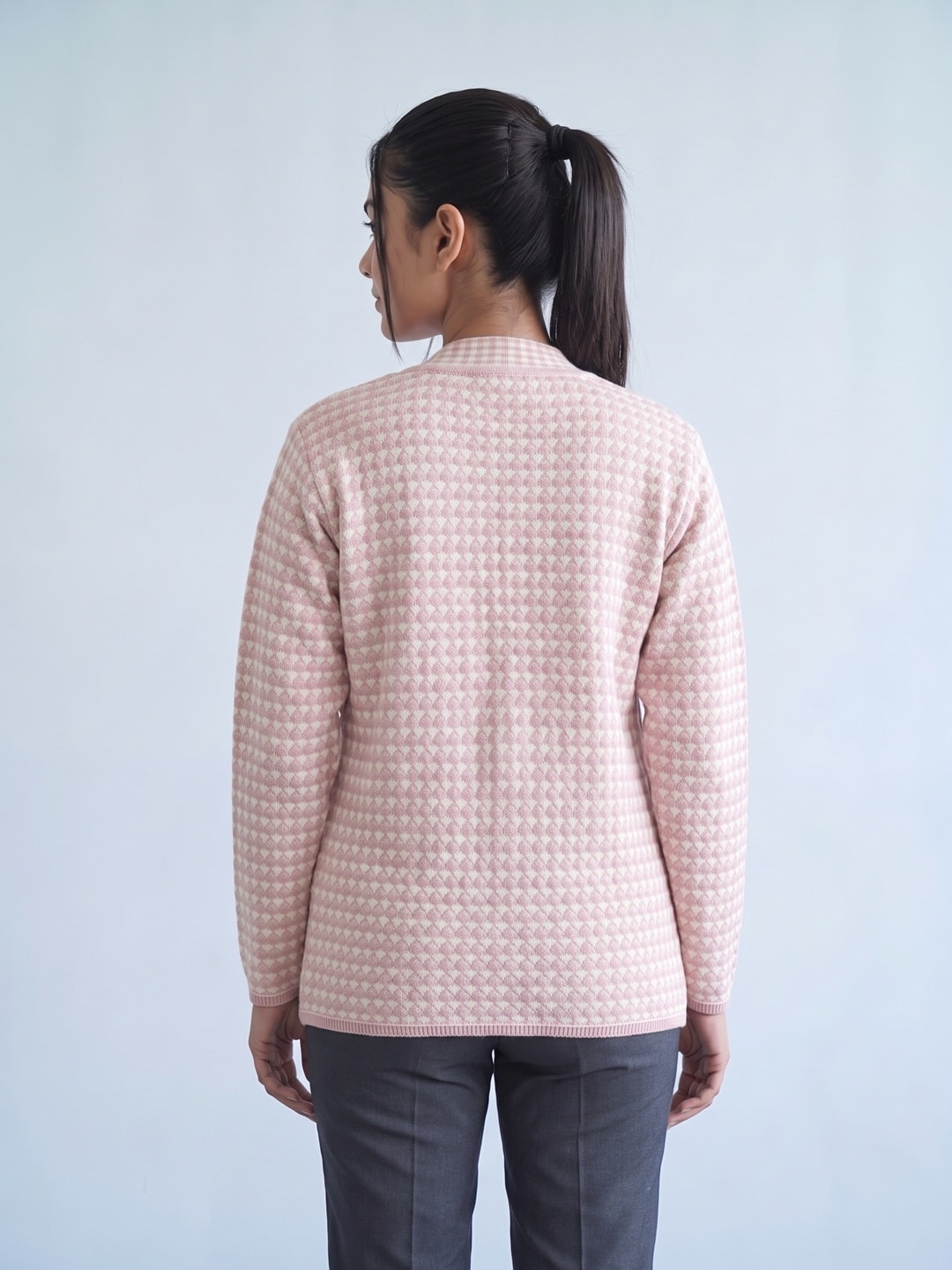 Pink Woolen Knit Cardigan - Image 4