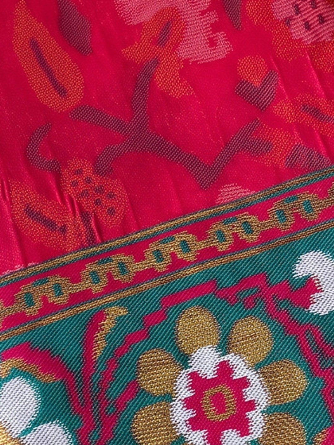 Peachmode Pink Woven Border Silk Saree With Heavy Pallu - Image 4