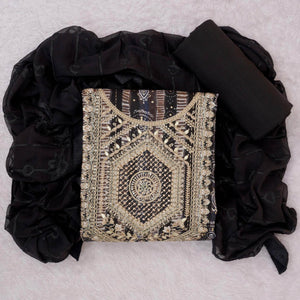 Brown Bandhani Printed Rayon Dress Material