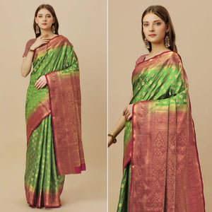Green Woven Dola Silk Saree