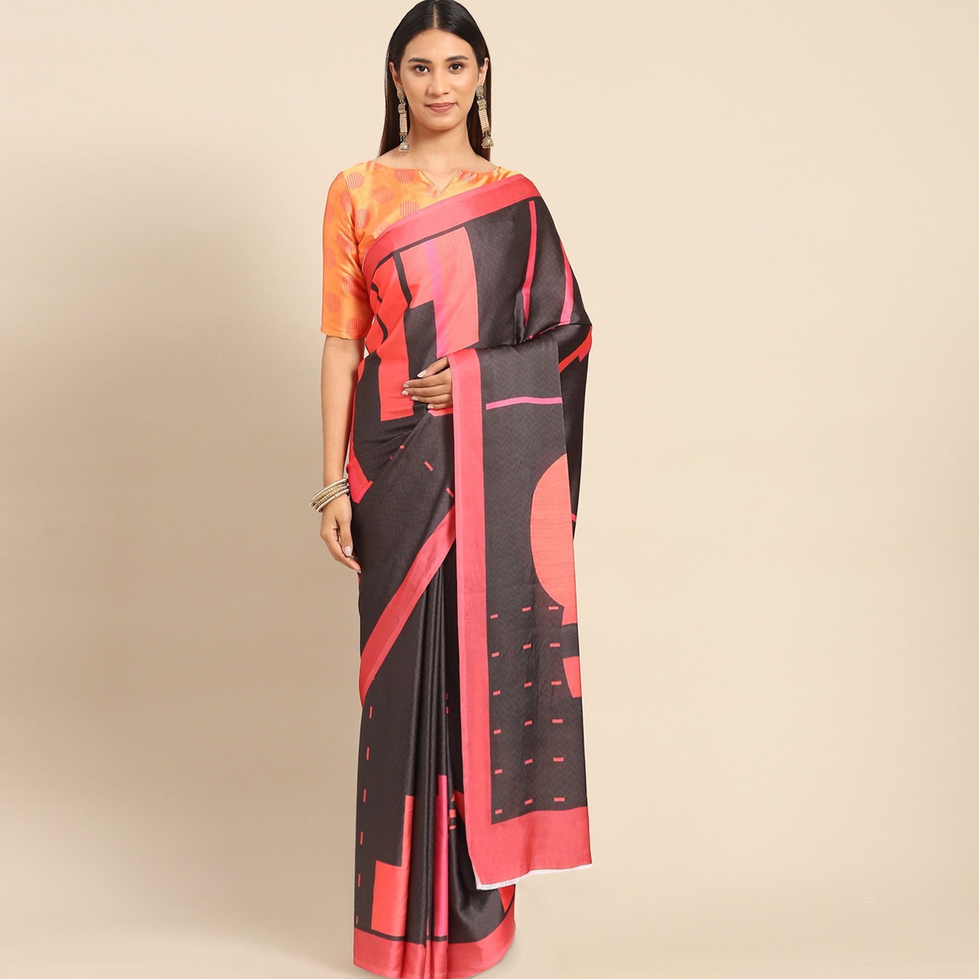 Multicolor Printed Pure Silk Saree