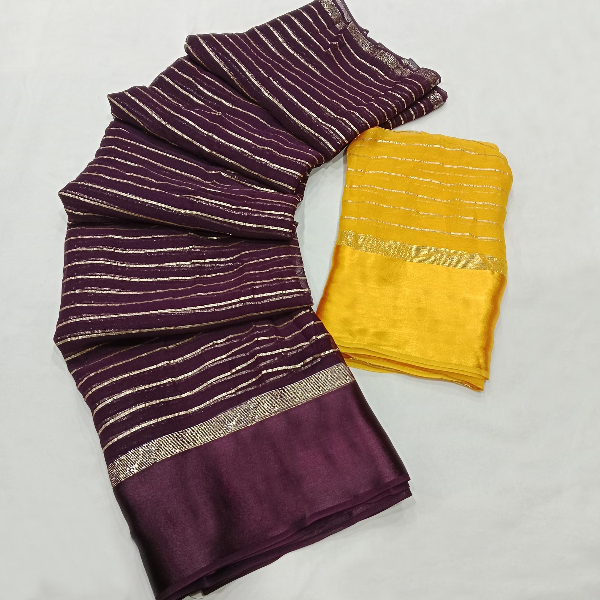 Wine Woven Viscose Saree