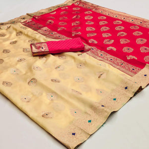 Red Woven Cotton Silk Saree