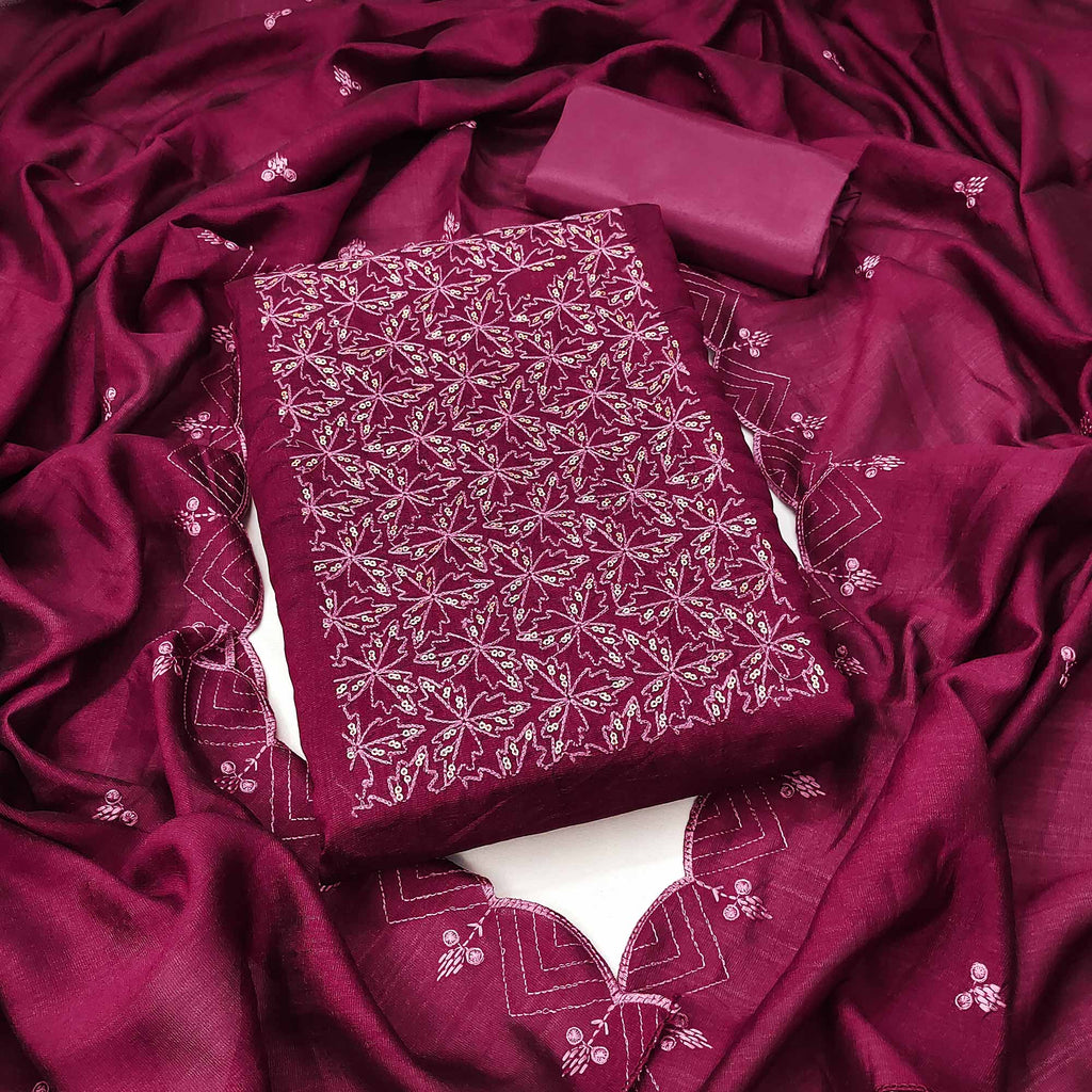 Raji Mauve Pink Vichitra Silk Embroidery Sequins Thread Work Lehenga Choli with Dupatta