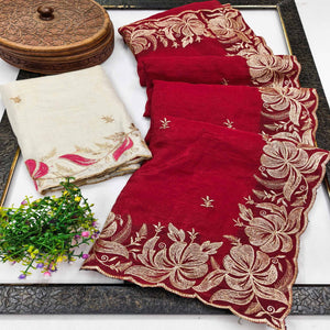 Pink Golden Thread Embroidered Chiffon Saree for Elegant Evening & Celebration Styling