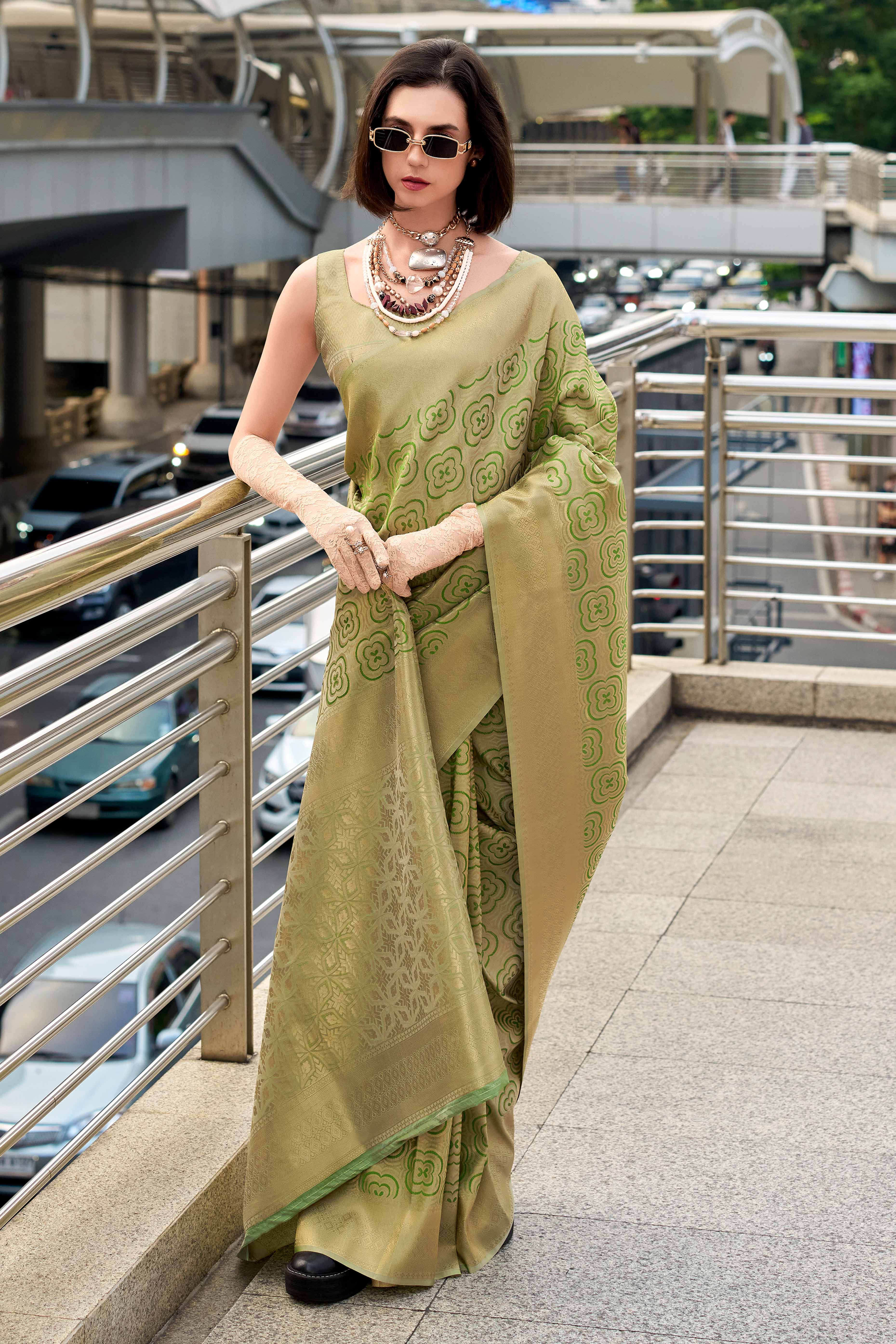 Green Zari Woven Kanjivaram Silk Saree