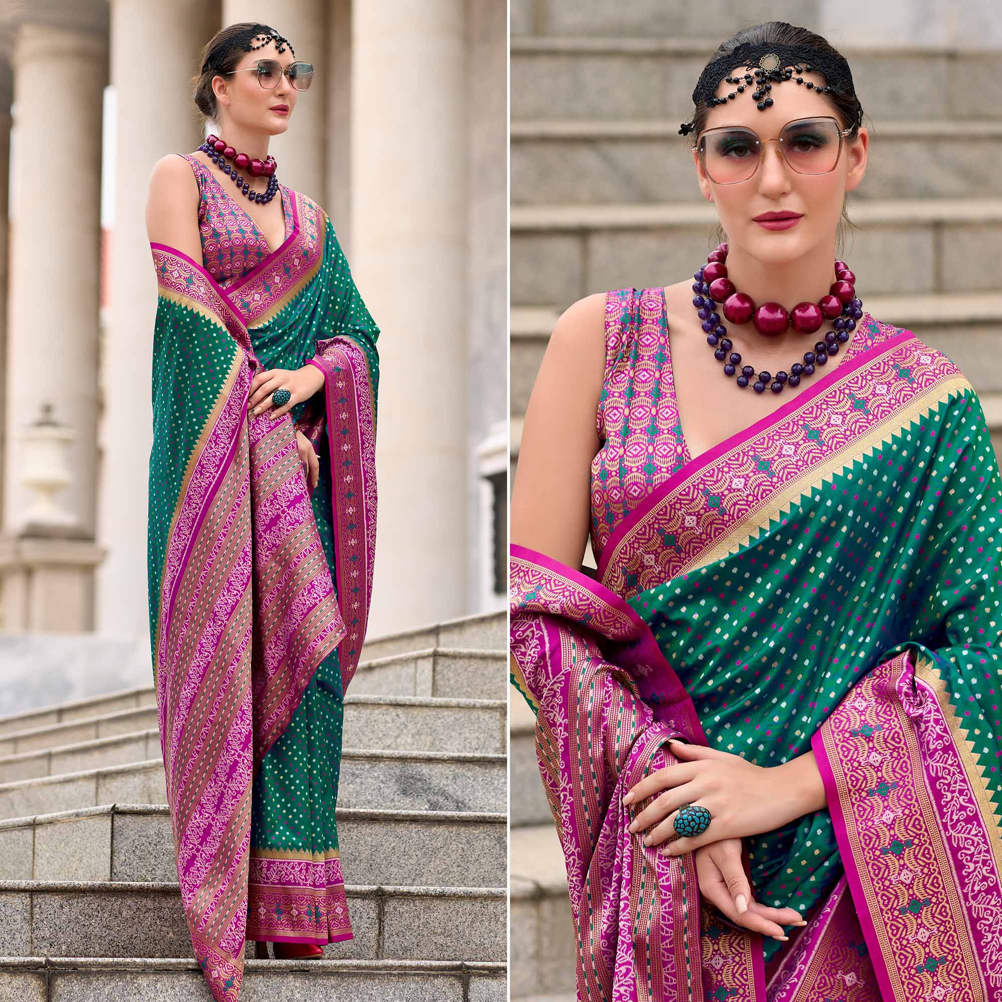 Green Zari Woven Banarasi Silk Saree