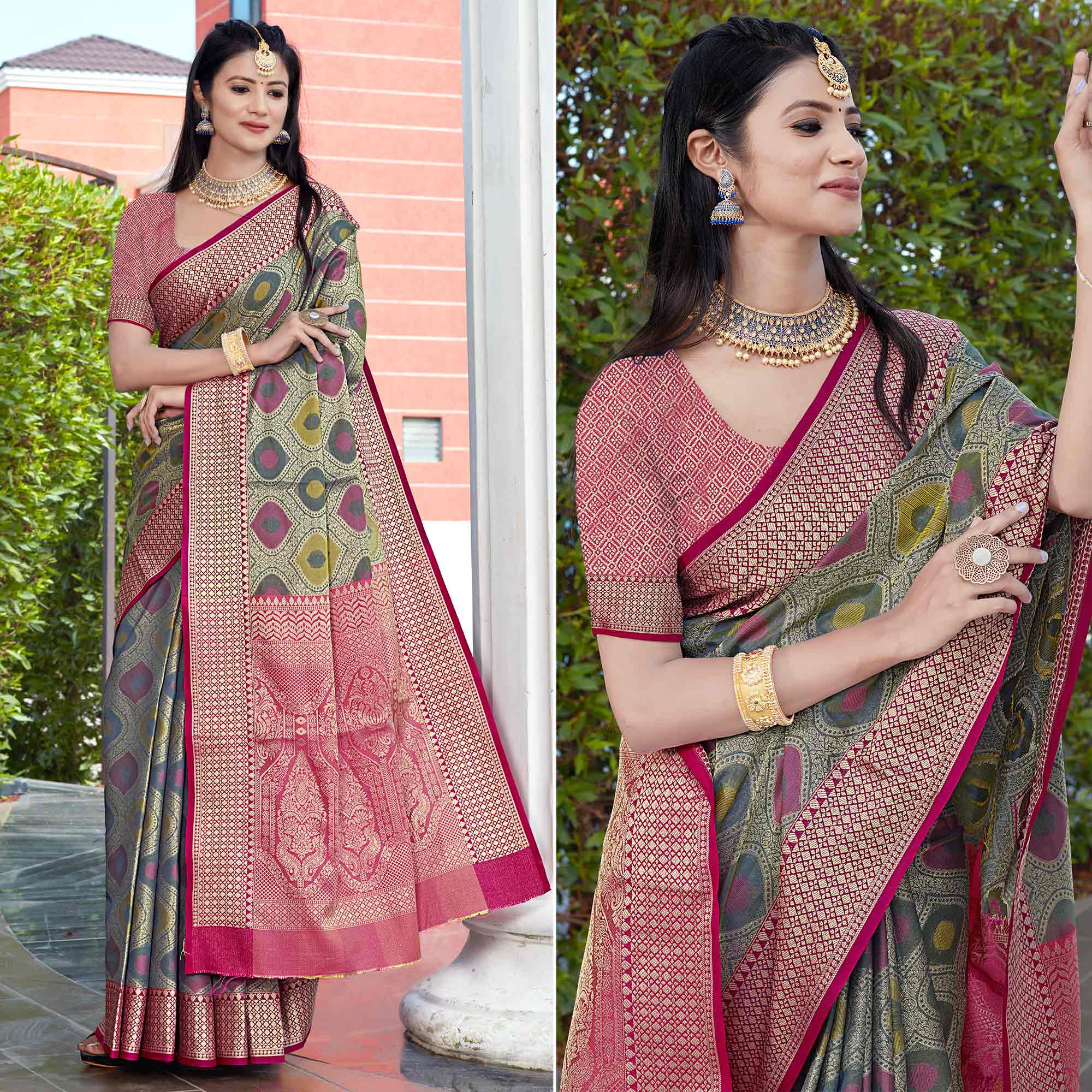 Peachmode saree combo offer best sale