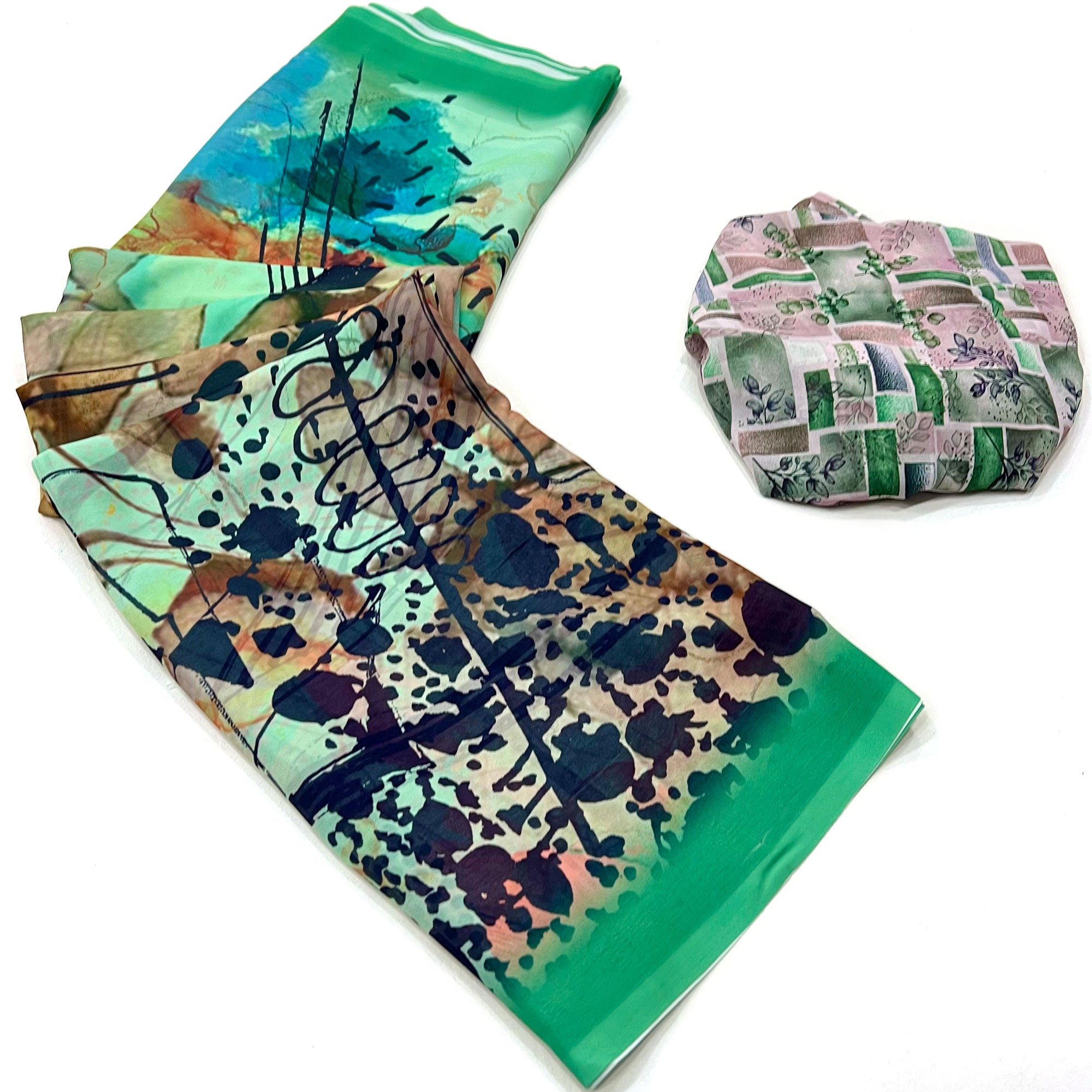 Sea Green Digital Printed Georgette Saree