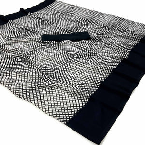 Black & White Printed Georgette Saree